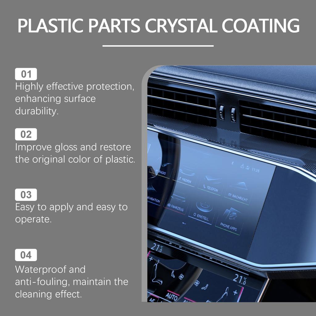Car Plastic Plating Refurbishing Crystal Coating For Car Plastic Parts Agent Easy To Use With Sponge 30ml