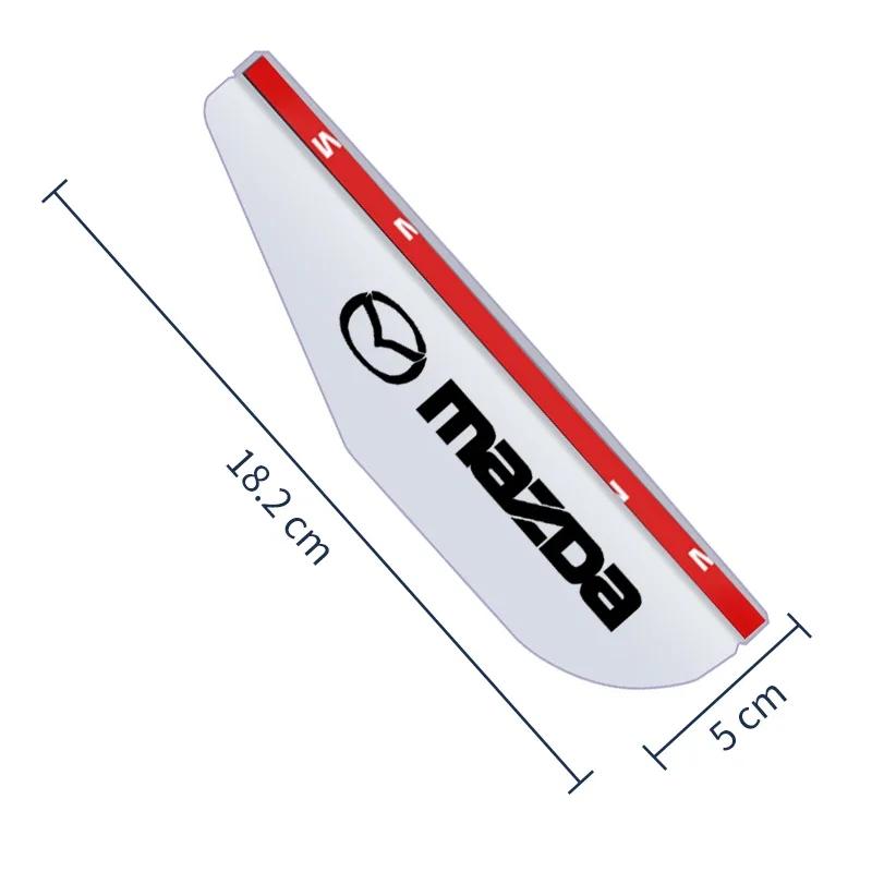 2Pcs Car Logo Rearview Mirror Rain Eyebrow Stickers For Mazda 3 5 323 CX-3 CX-4 CX-5 CX-7 CX-9 Axela 6 RX8 7 MX3 MX5 Accessories h1