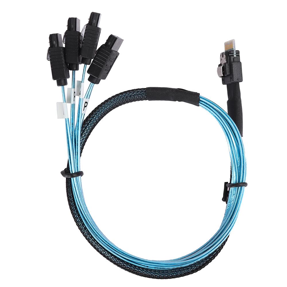12Gbps Connecting Line MINI SAS 38p SFF‑8654 To 4 X Sata Server Data Transmission Cable