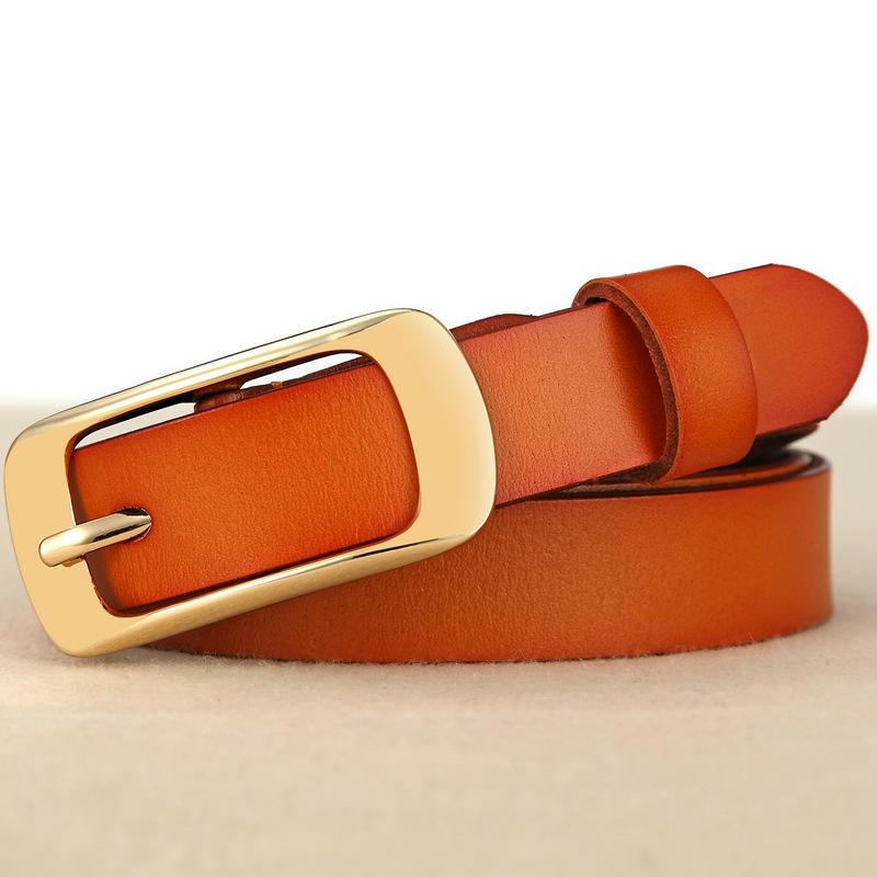 Women'S Vintage Leather Belt, Casual Pin Buckle Belt, Cowhide Women'S Belt