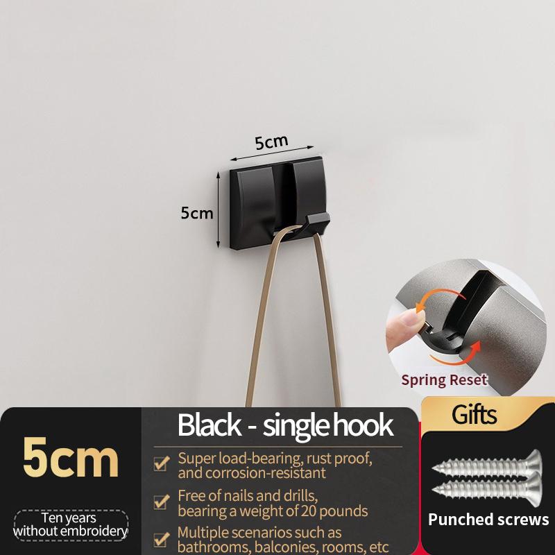 

Алюминиевый кухонный крючок для ванной комнаты, крючки для одежды, вешалка для хранения, крючок для двери, настенный, бытовые принадлежности