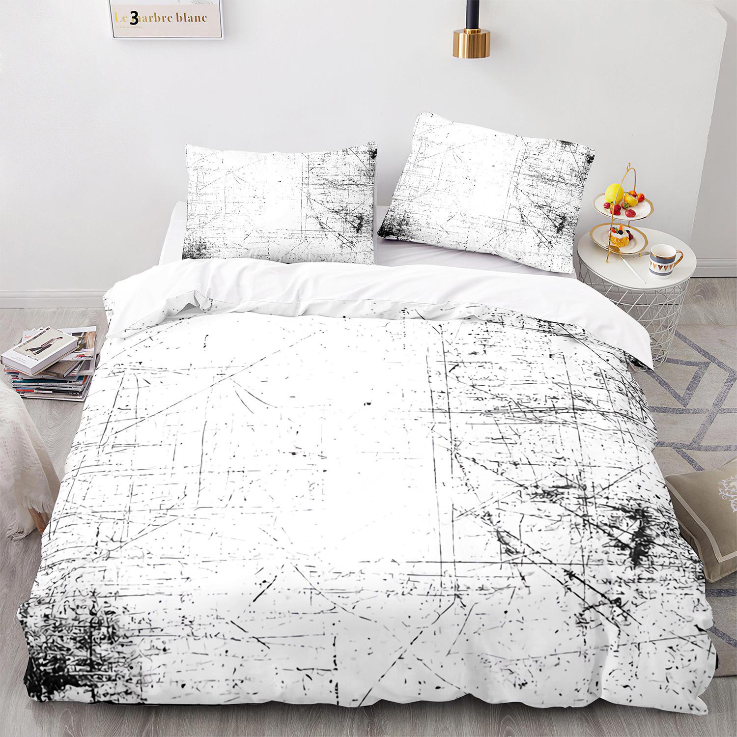 

Home Textile Marble Pattern Quilt Cover Digital Printing Three-Piece Set 3D 140*210cm