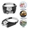 10X Headband Glasses Magnifier Adjustable LED Magnifier Loupe Glasses For Reading Optivisor Magnifier Illuminated Repair Tool