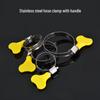 Stainless Steel Hose Clamp with Plastic Wrench for Gas Pipes