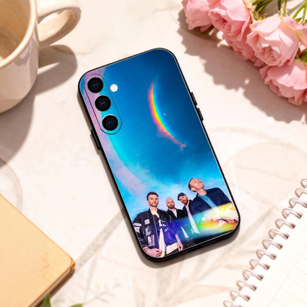 Alternative Rock Coldplay Handyhülle für Samsung Galaxy A73, A72, A71, A70, A53, A52, A51, Andere Weiche Schwarze Hülle