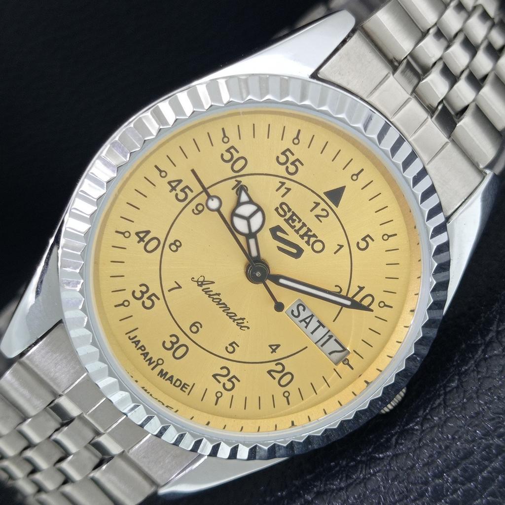 

JAPAN VINTAGE REFURBISHED SEIKO 5 AUTOMATIC 6309A MENS GOLDEN WATCH a442953-1