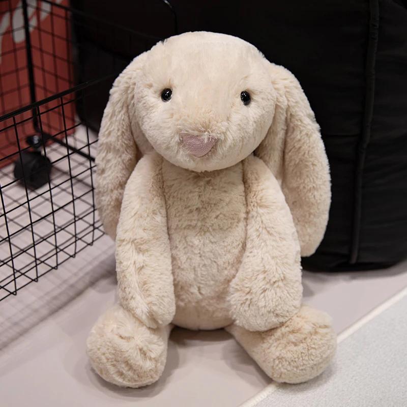 30cm Bunny Rabbit Plush Toy Soft Stuffed Long Ear Bunny Doll Funny Baby's Sleeping Companion Delicate Home Decoration Kids Gifts
