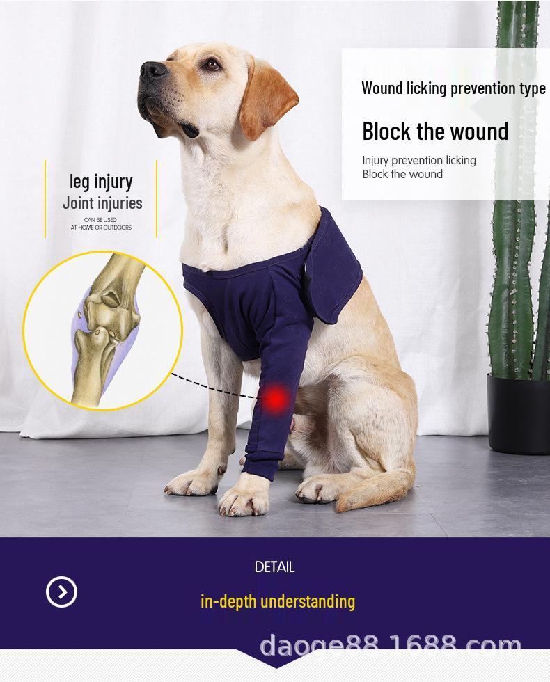 Dog Recovery Anti-Lick Sleeves: Post-Surgery, Bacteria & Insect Bite Protection for Pets