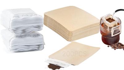 Filtres Goutte à Goutte Niesporek, Filtres à Café pour 1-2 Tasses, Pack de 100, Comprend 100 Sachets à Café en Papier Kraft, Papier Filtre à Café, Facile à Transporter, Parfait pour