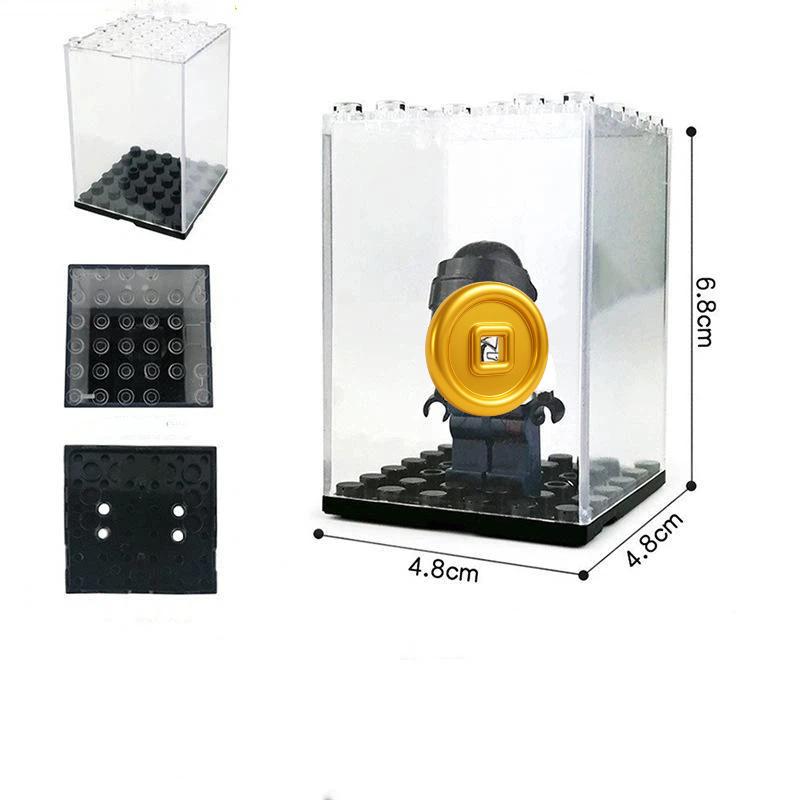 Clear Stackable Building Block Display Box Dustproof Transparent Compatible Minifigures Storage Case for Home Brick Collection