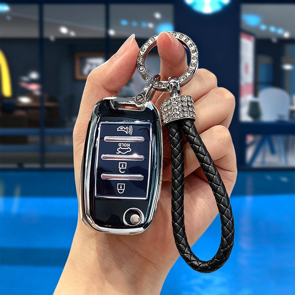 Shell For Kia Optima Sorento Cerato Soul Forte Seltos K3 K2 K5 Ceed Rio 3 Sportage Tpu Car Key Case For Hyundai Avante Santa