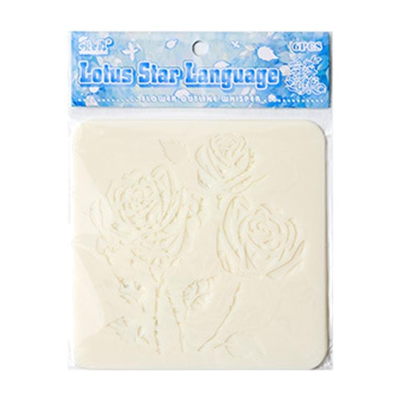 

6 Pcs Retro Floral Stencils Hollow Out Template Drawing Stencils Art Craft Supplies for Wall Painting Scrapbooking