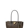 Michael Kors Hamilton Classic Logo Leather Shoulder Bag Women Shoulder Bag Brown Black 30F5GNXT0B-NERO