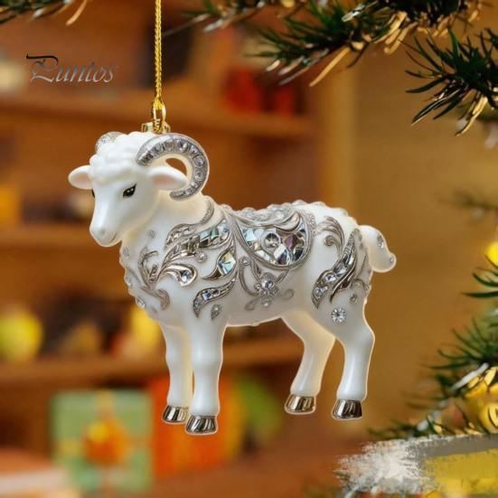 Backpack Accessory Pendant 2D Acrylic Sheep Keychain, Lamb for Car Rearview Mirror, Festive Hanging Decoration Bag Charm, Home Decor, Cute Animal Gift