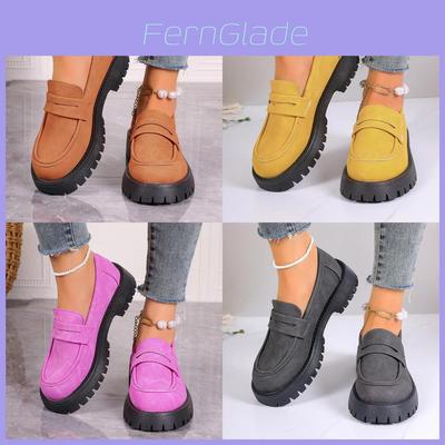 2024 Autumn New Stylish Loafers Comfortable Casual British Style Women's Shoes With Chunky Thick Sole
