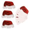 10/set Christmas Santa Hat Wine Glass Cards Table Place Name Card Ornament