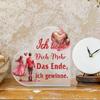  1pc German Heart Shaped Acrylic Sign Table Decor, I Love You More. The End, I Win, Desktop Decoration for Home Farmhouse Living Room, Gift 