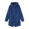 Women's Fashionable Casual Solid Color Long Sleeved Pocket Jacket Hooded Coat Windbreaker