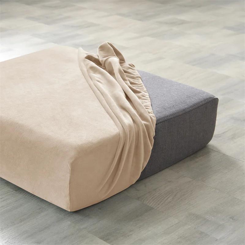 1PC Velvet Sofa Seat Cushion Covers For Living Room Plush Cushion Covers Soft Stretch Couch Slipcover Furniture Protector