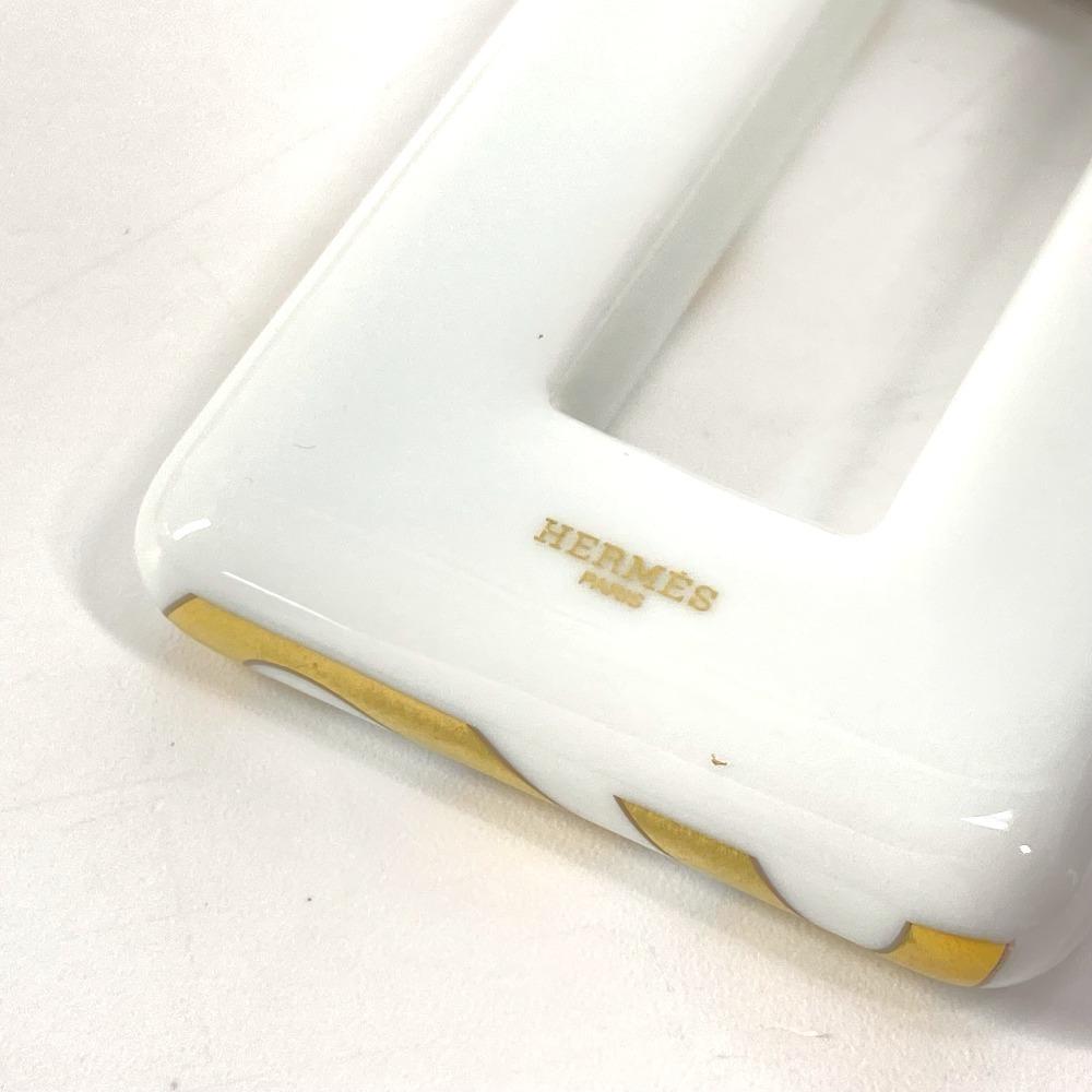 HERMES Accessories Pottery Necklace Porcelain White