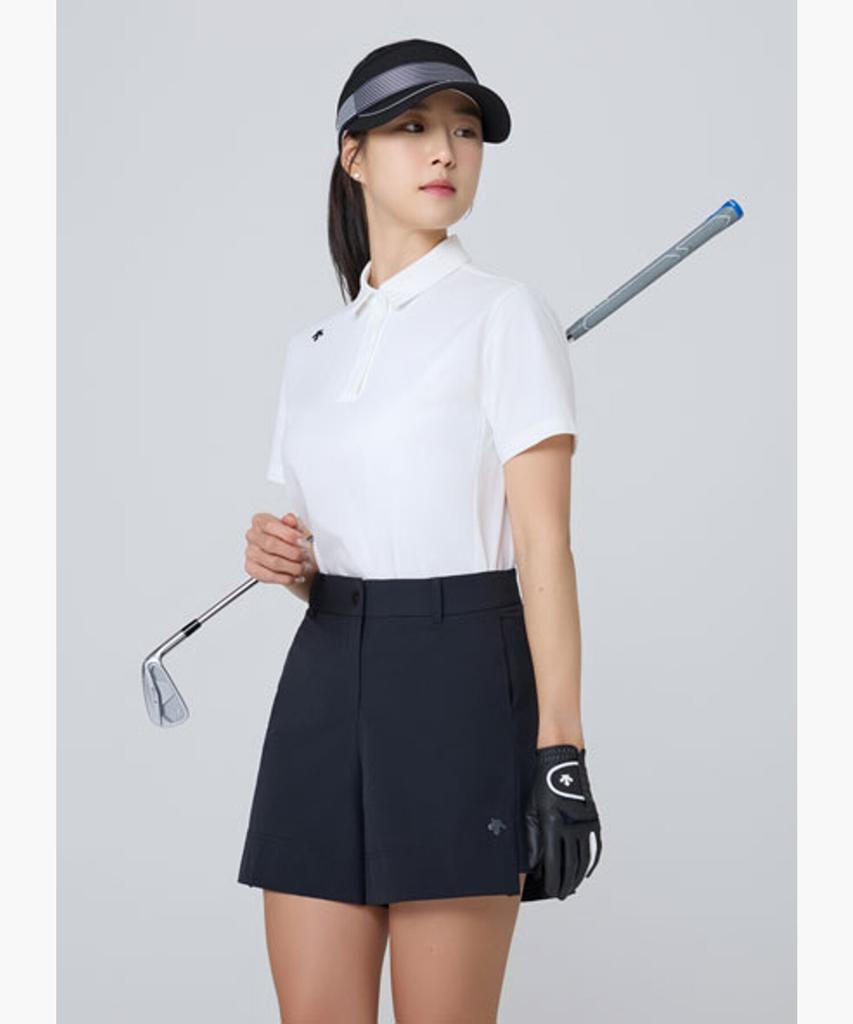 DESCENTE GOLF Unisex Short Sleeve T-Shirt With Graphic Back Collar Dr22Mfts4L