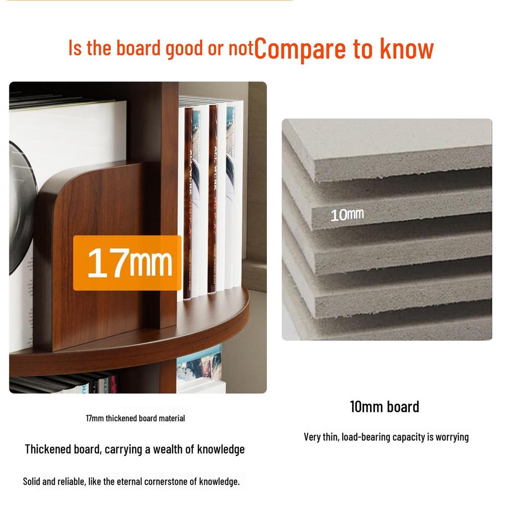Solid Wood Rotating Bookshelf and Toy Storage for Kids