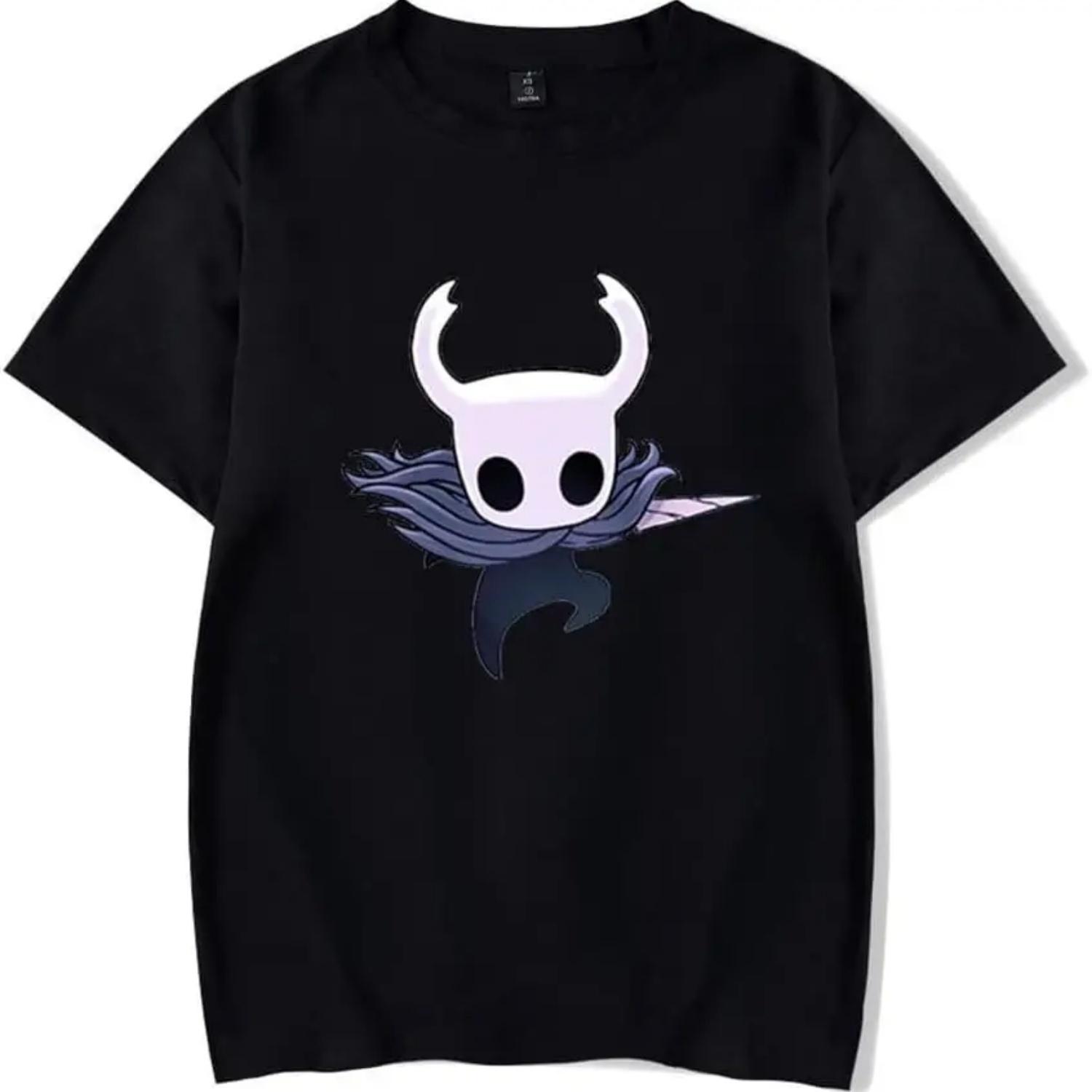 

Hollow Knight T-Shirt Men Women s Crewneck Fashion Short Sleeve Casual Summer Top Tee S чёрный