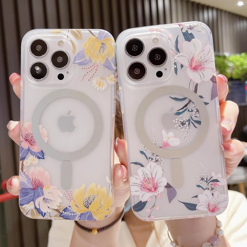 iPhone 14 Pro Max/14 Plus Magsafe Case with Floral IMD Design