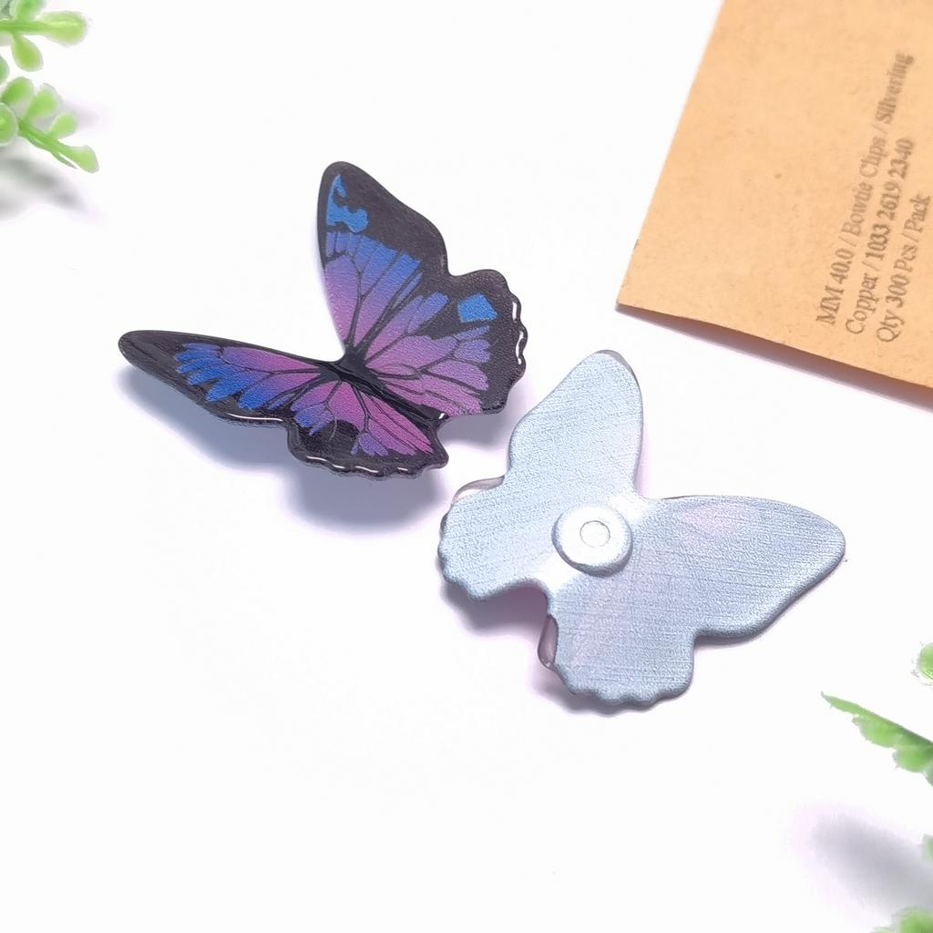 Resin Colourful Butterfly Decoration Insect Flat Back Charms for Phone Case Hairpin Scrapbook Shoes Clothing Decoration Crafts
