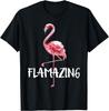 Flamazing Pink Flamingo Graphic T-Shirt Soft Cotton Short Sleeve Crew Neck Tee for Men Shopping