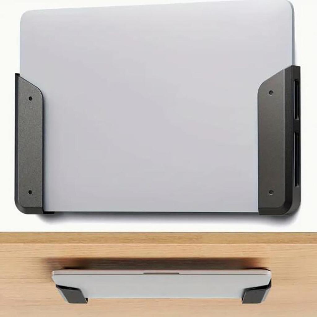 With Anti Scratch Protection Pads Laptop Mount Holder Adjustable Wall Mount Notebook Bracket Space Saving Under Desk Mount