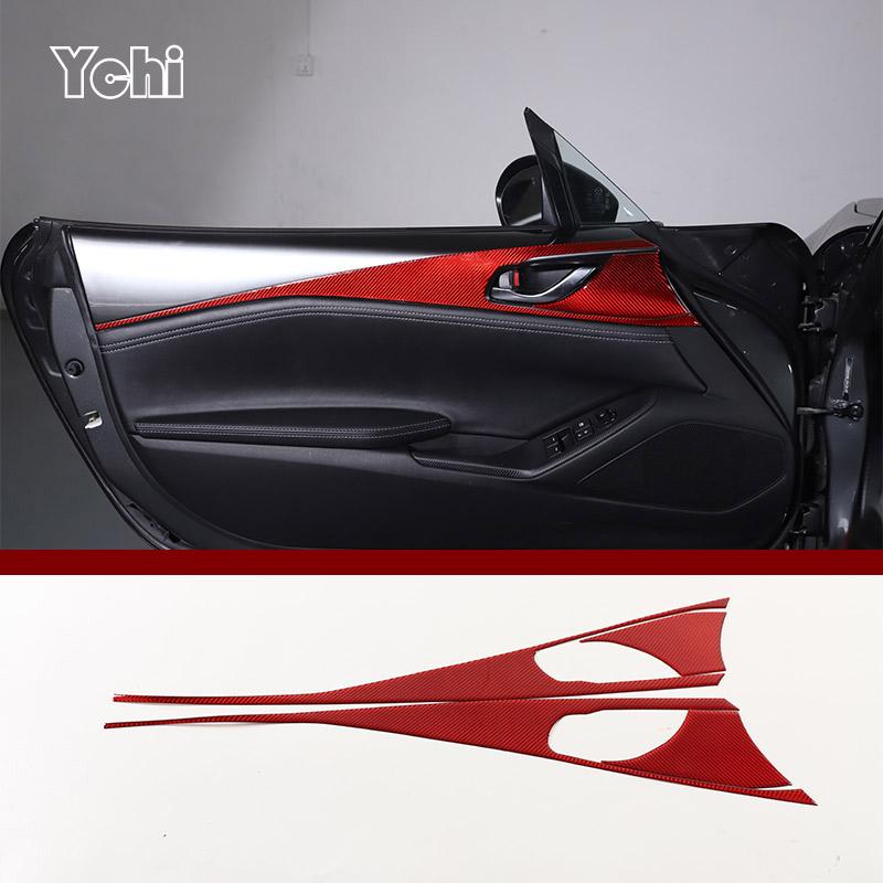 Red Soft Carbon Fiber For Mazda MX-5 NC 202016-2026 Car Center Control Interior Sticker Car Modification Accessories