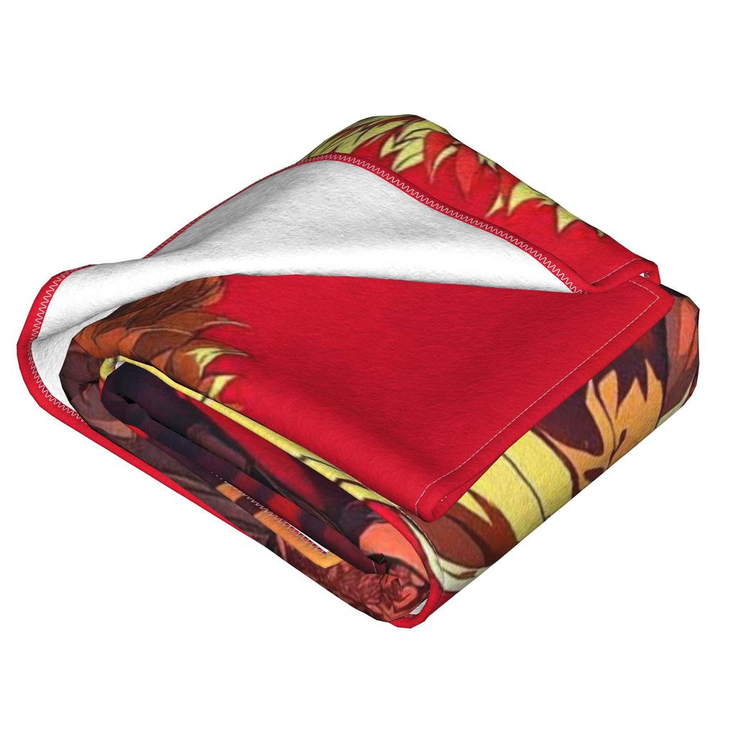 Demon Slayer Flame Hashira Kyojuro Rengoku Anime Blankets Flannel Throw Blanket for Couch Bedding Outdoor Throws Bedspread Quilt