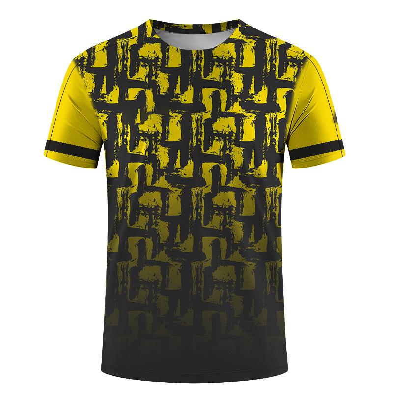 Kukebang Zomer Ademende Trainingskleding Outdoor Tennis Sport Heren T-shirts Casual O-hals Dames Trainingspak Oversized Korte Mouw Tops 6XL