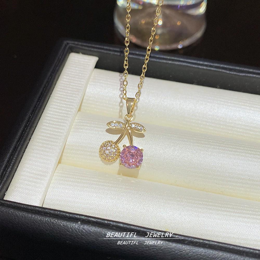 18K Gold Titanium Rhombus Clavicle Chain Necklace - Women’s Trendy Geometric Choker Pendant