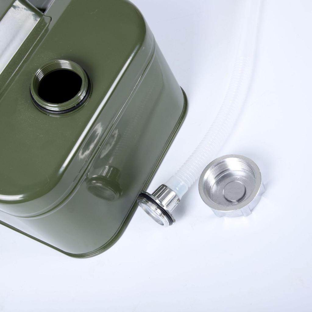 Shenju Portable Aluminum Oil Drum with Square Lid - 10L, 20L, 25L, 30L Options - Thickened Fuel Storage Tank