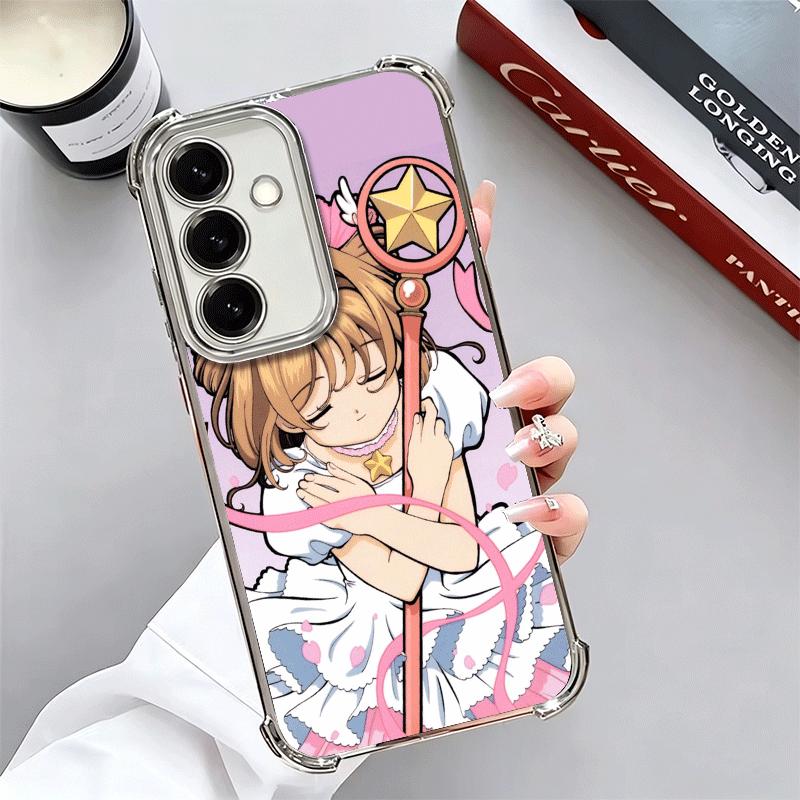 CardCaptor Sakura Anime Plating Phone Case For Samsung A17 A07 A37 A57 A16 A56 A15 A55 A14 A54 A13 A53 A26 A36 A25 A35 A24 A34 A