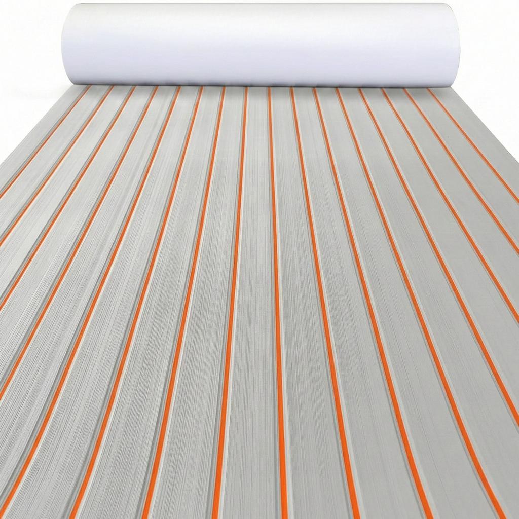 2400*300*5mm EVA Foam Boat Decking Sheet Mat Yacht Motorboat Anti Slip Vehicle Self-adhesive Marine Faux Teak Deck Flooring Pad