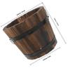 2Pcs Wooden Flower Pots Stylish Solid Color Succulent Planter Multifunctional Wooden Bucket Garden Decor Flower Pot