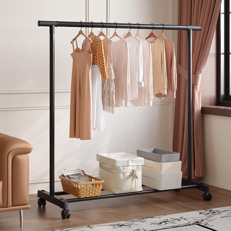 Multifunctional Floor Coat and Clothes Drying Rack for Bedroom, Balcony, or Dorm.
