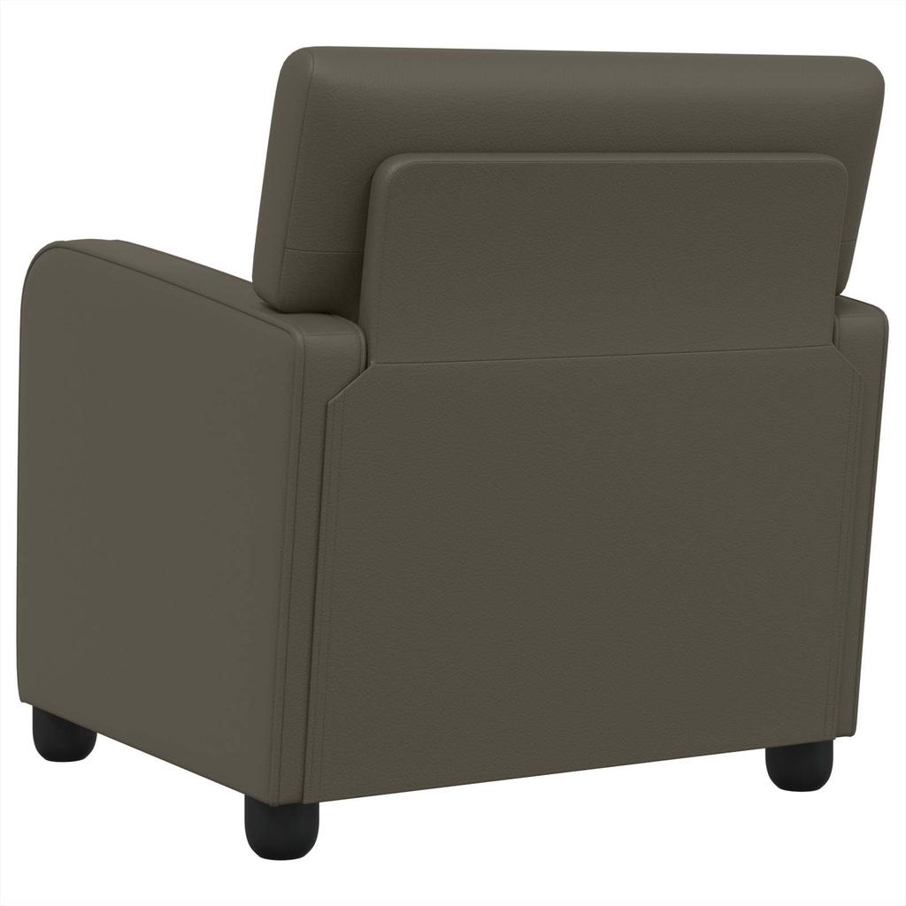 Armchair Gray Faux Leather