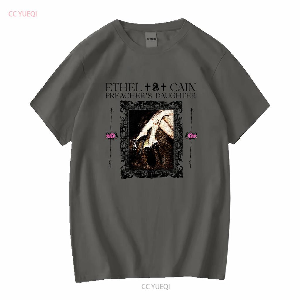 Ethel Cain Signer PreachersDaughter Tour T Shirt Great hot vintage Washed streetwear Comfortable fashion Versatile Breathable