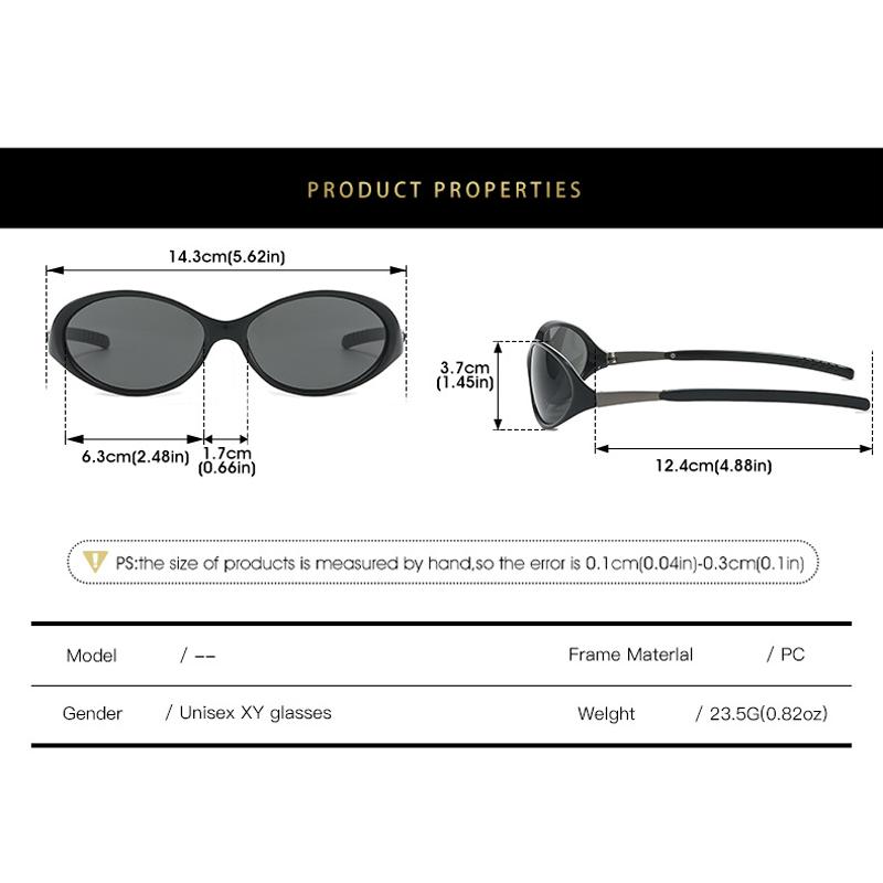New Oval Outdoor Sports Sunglasses Fashionable and Trendy UV-Protective Cycling Glasses Y2K Unisex Stylish Eyewear Shades UV400