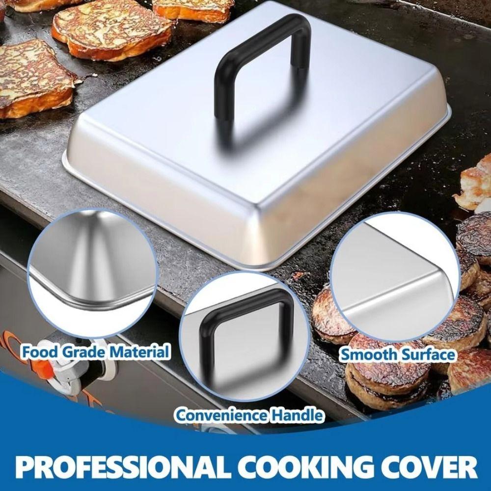 Stainless Steel Restaurant Cuisine Cover S/M/L/XL Rectangular Basting Cover  Cookware Accessories