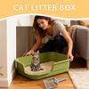 Large Litter Box Large Easy Clean With Scoop Open Top Semi Enclosed Litter Box For Odor Control Indoor Kitten Senior Pet Home