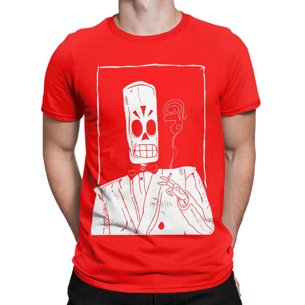 Unisex TShirt Skeleton Smoking Vintage Cotton Tees Short Sleeve T Shirt Round Collar Clothes Gift Idea