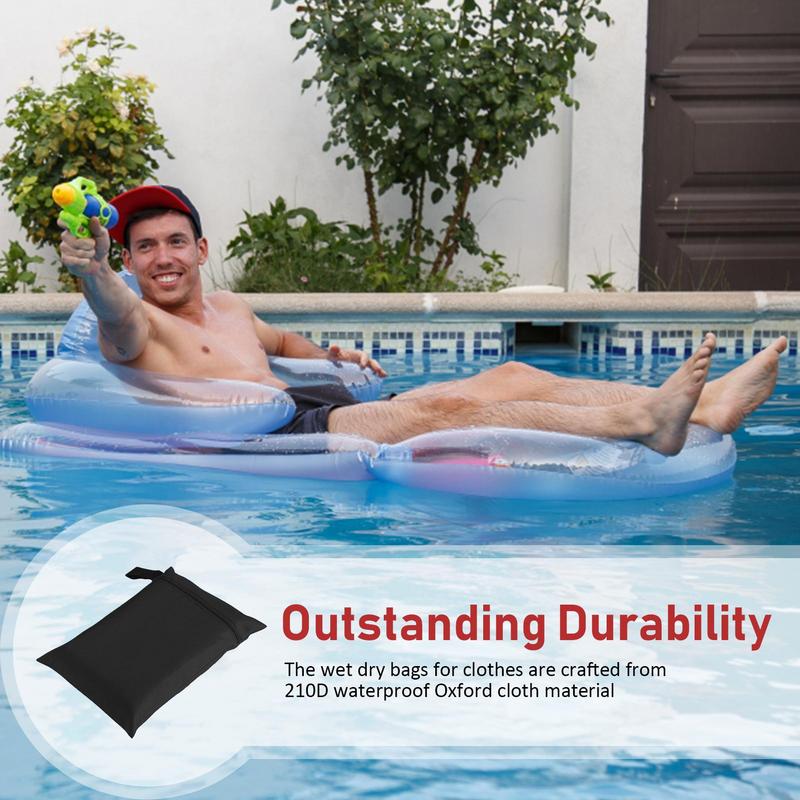 Travel Toiletries Pouch Wet Clothing Bag Waterproof Dustproof Reusable Zipper Bag For Swimsuit Camping Gym Travel Outdoor