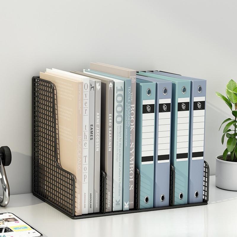 Großer Metall Schreibtisch Organizer: Ablage & Bücherregal für Bürobedarf