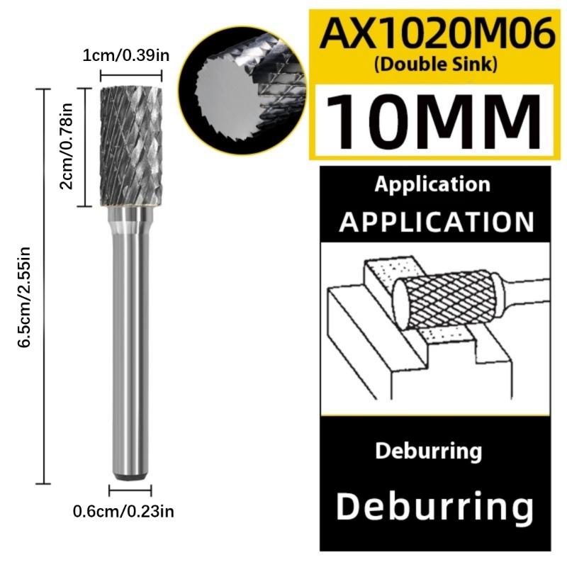 Efficient Chip Removal Rotary File Milling Cutter up to 50000RPM Suitable for Steel Aluminum Wood Rust Removal Deburring