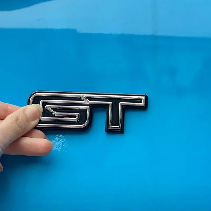 pbhsg2 For Ford Mustang Mach-E 3D GT Logo Sticker Door Trunk GT Zinc Alloy Creative Emblem Badge Stickers Car Decoration Accessories